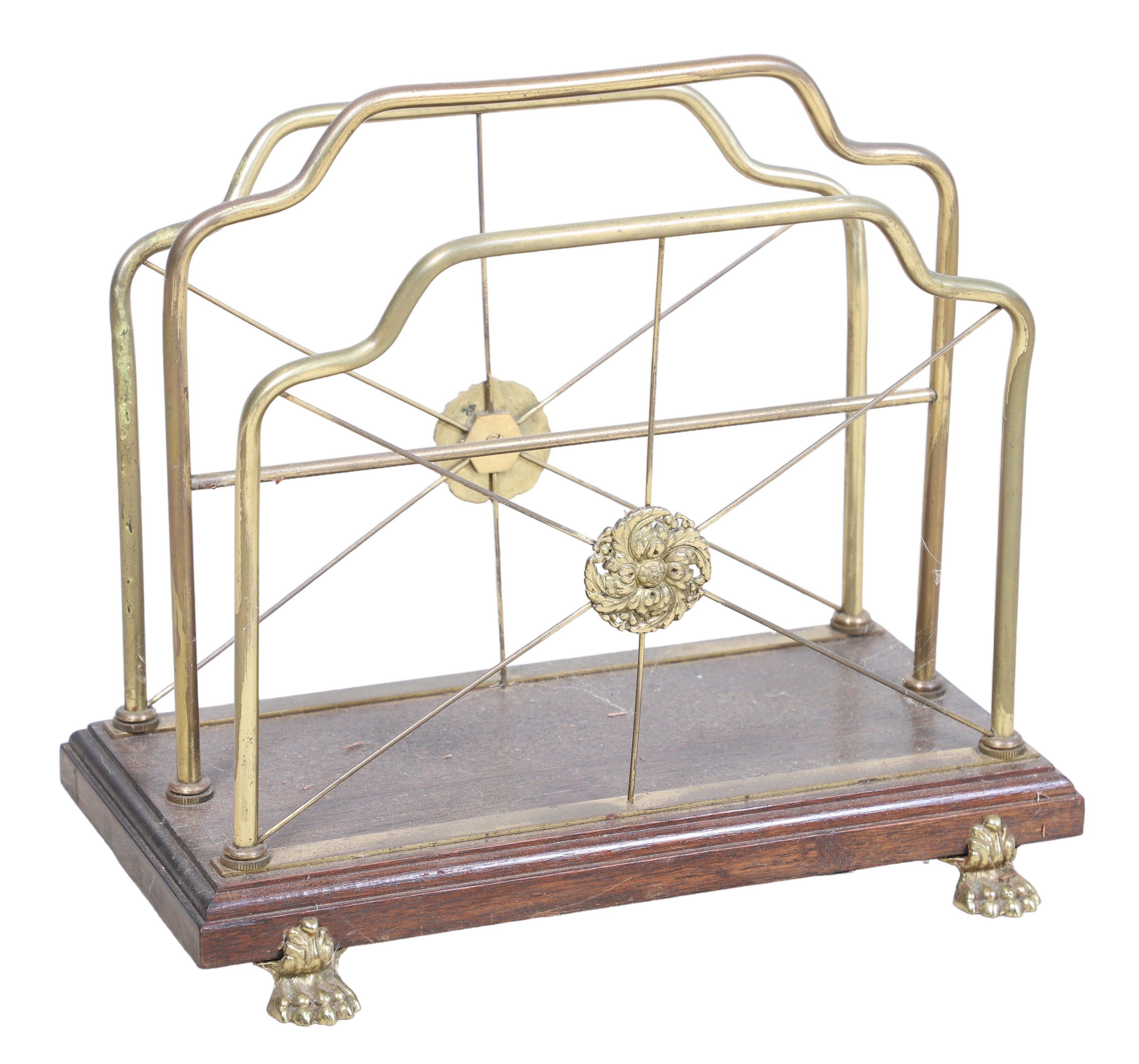 Regency style brass and mahogany