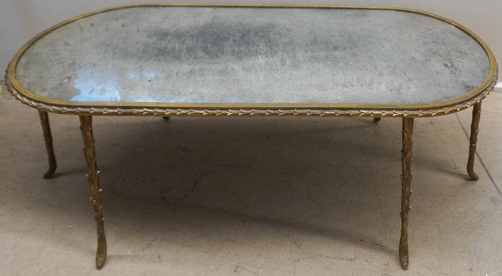 REGENCY STYLE BRASS AND MIRRORED
