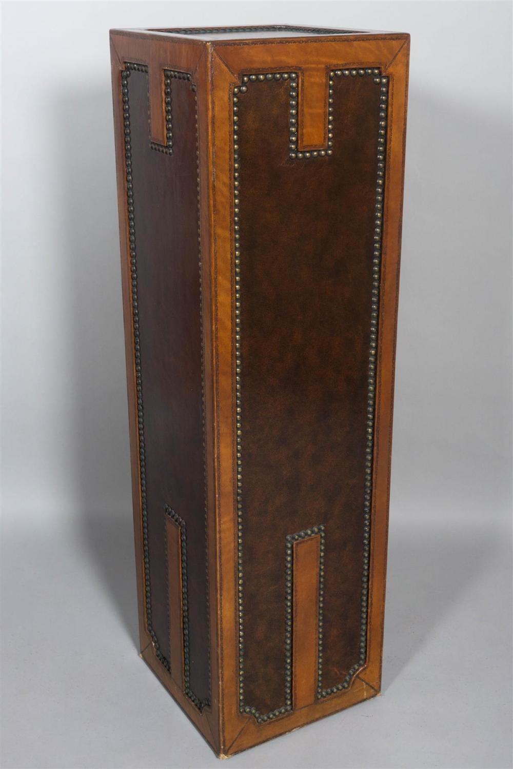 REGENCY STYLE BRASS BUTTONED TOOLED