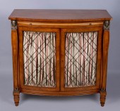 REGENCY STYLE BRASS MOUNTED FA