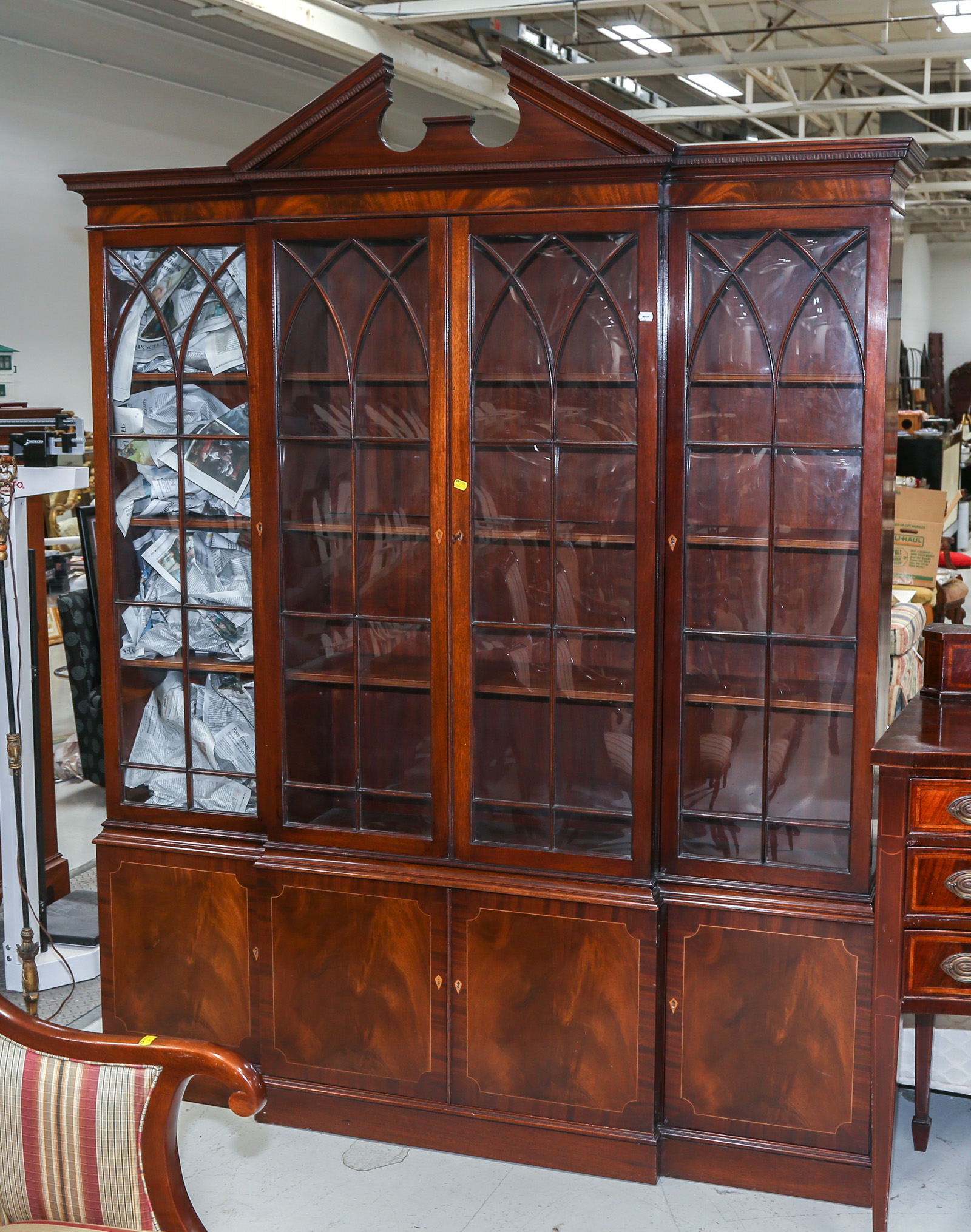 REGENCY STYLE BREAKFRONT BOOK