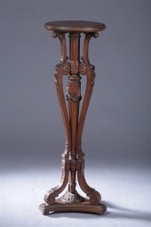 REGENCY STYLE CARVED FRUITWOOD
