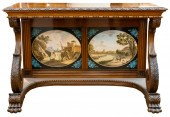 REGENCY STYLE CARVED MAHOGANY