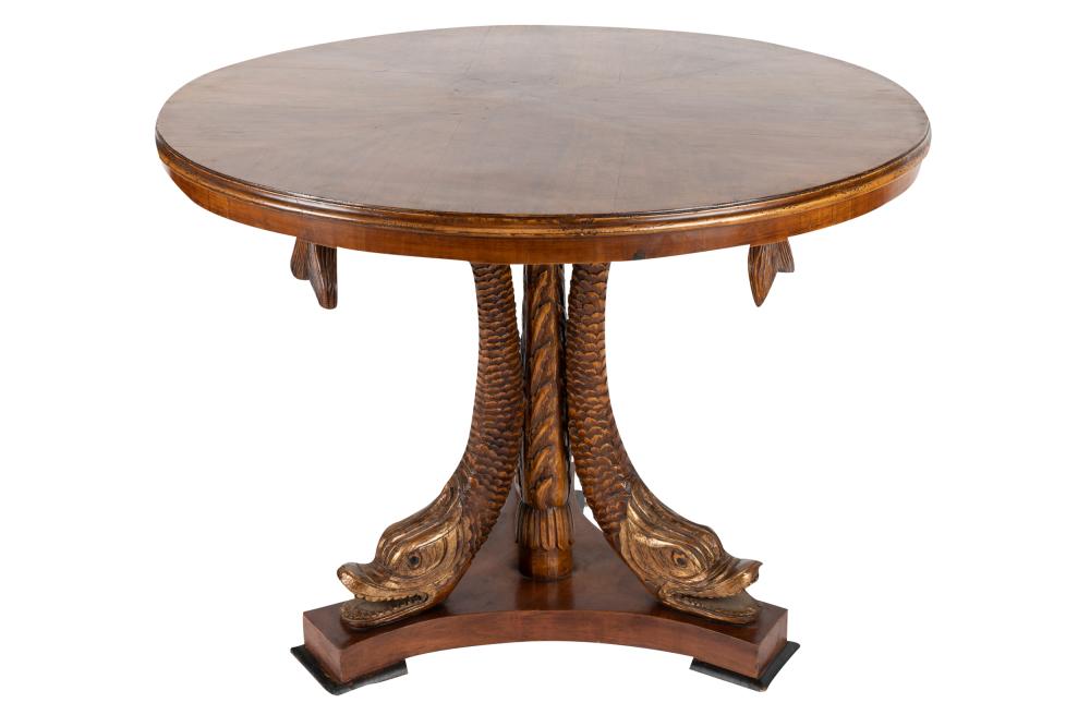 REGENCY-STYLE CARVED WOOD CENTER