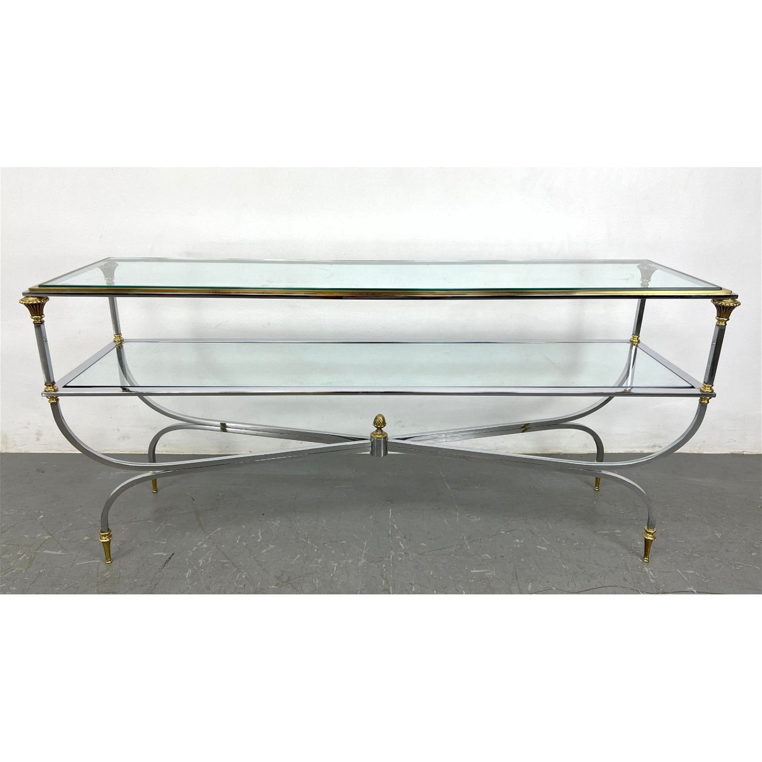 Regency style Chrome and Brass