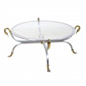 Regency style chrome and brass
