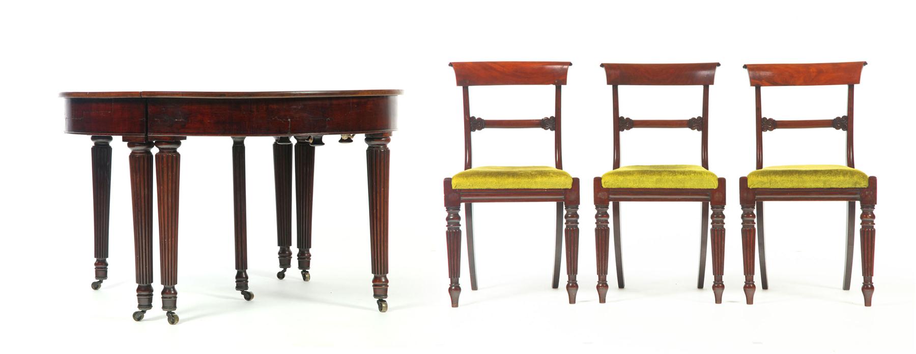 REGENCY-STYLE DINING TABLE AND