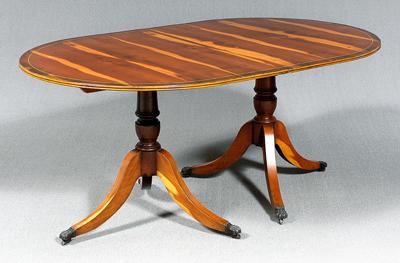Regency style dining table, two