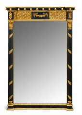 Regency style ebonized and gil