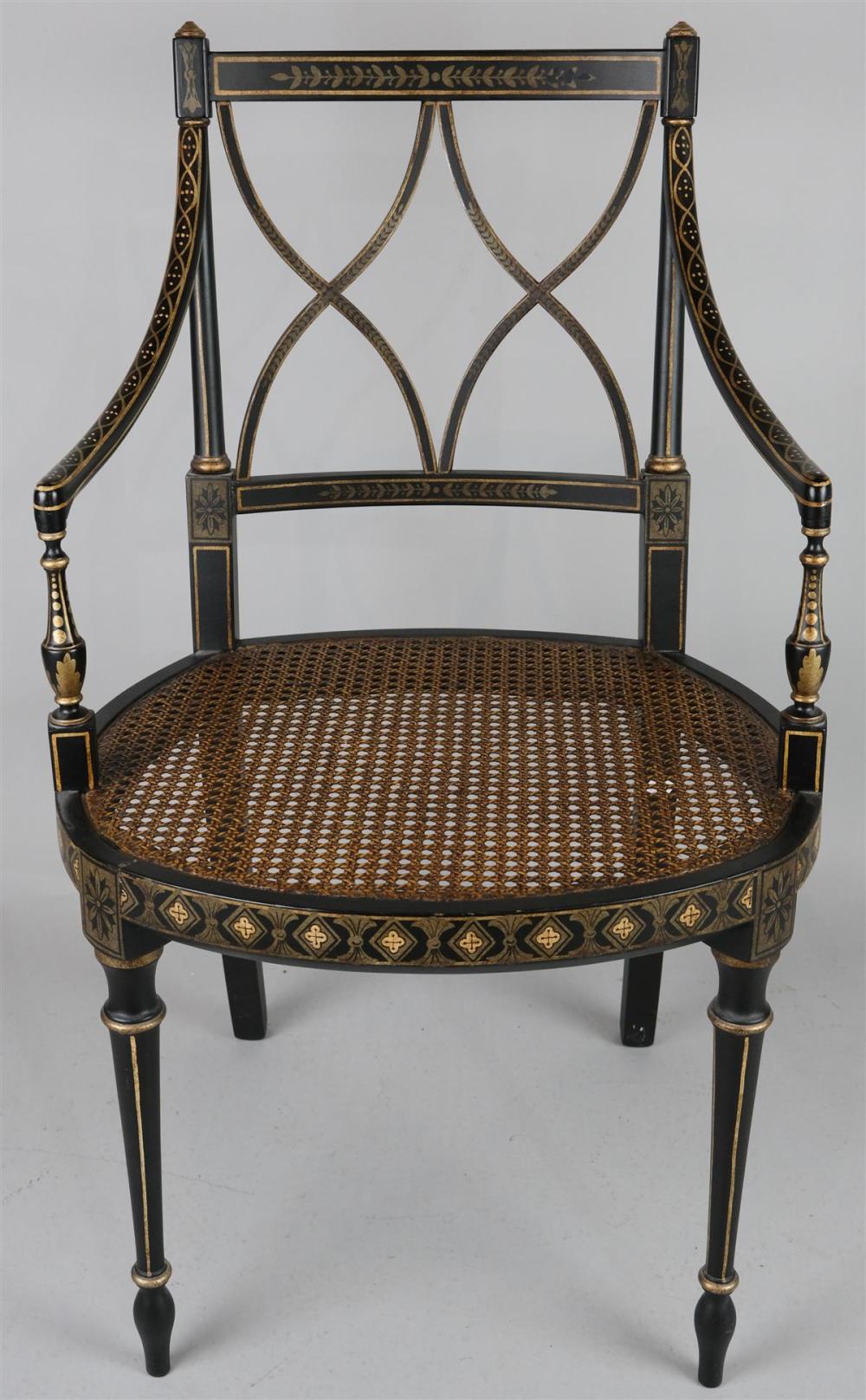 REGENCY STYLE EBONIZED AND