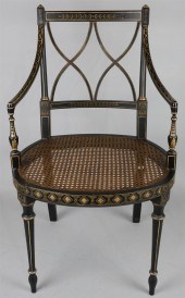 REGENCY STYLE EBONIZED AND PAR