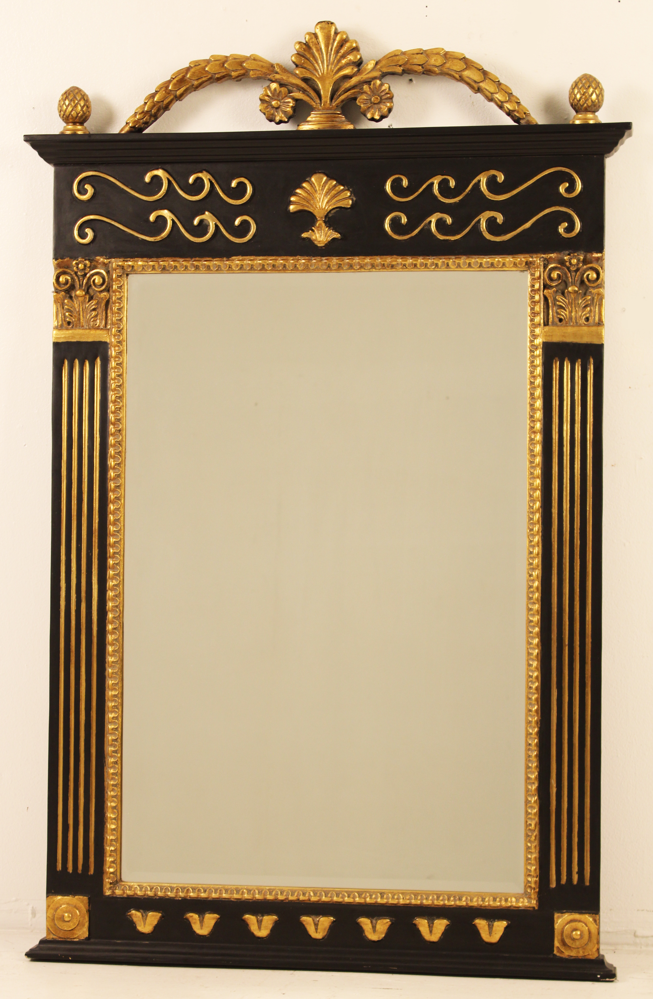 REGENCY STYLE EBONIZED MIRROR