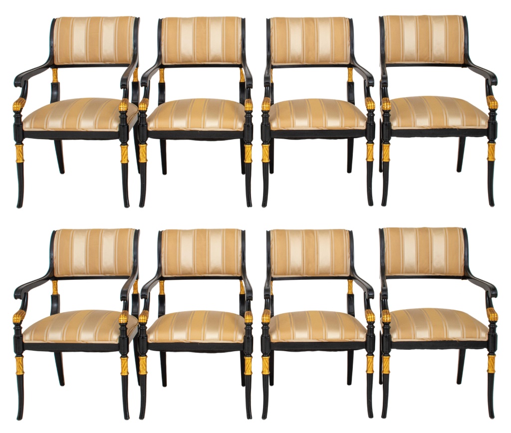 REGENCY STYLE EBONIZED & PARCEL
