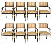 REGENCY STYLE EBONIZED & PARCE