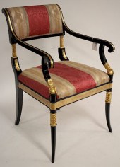 REGENCY STYLE EBONIZED & PARCE