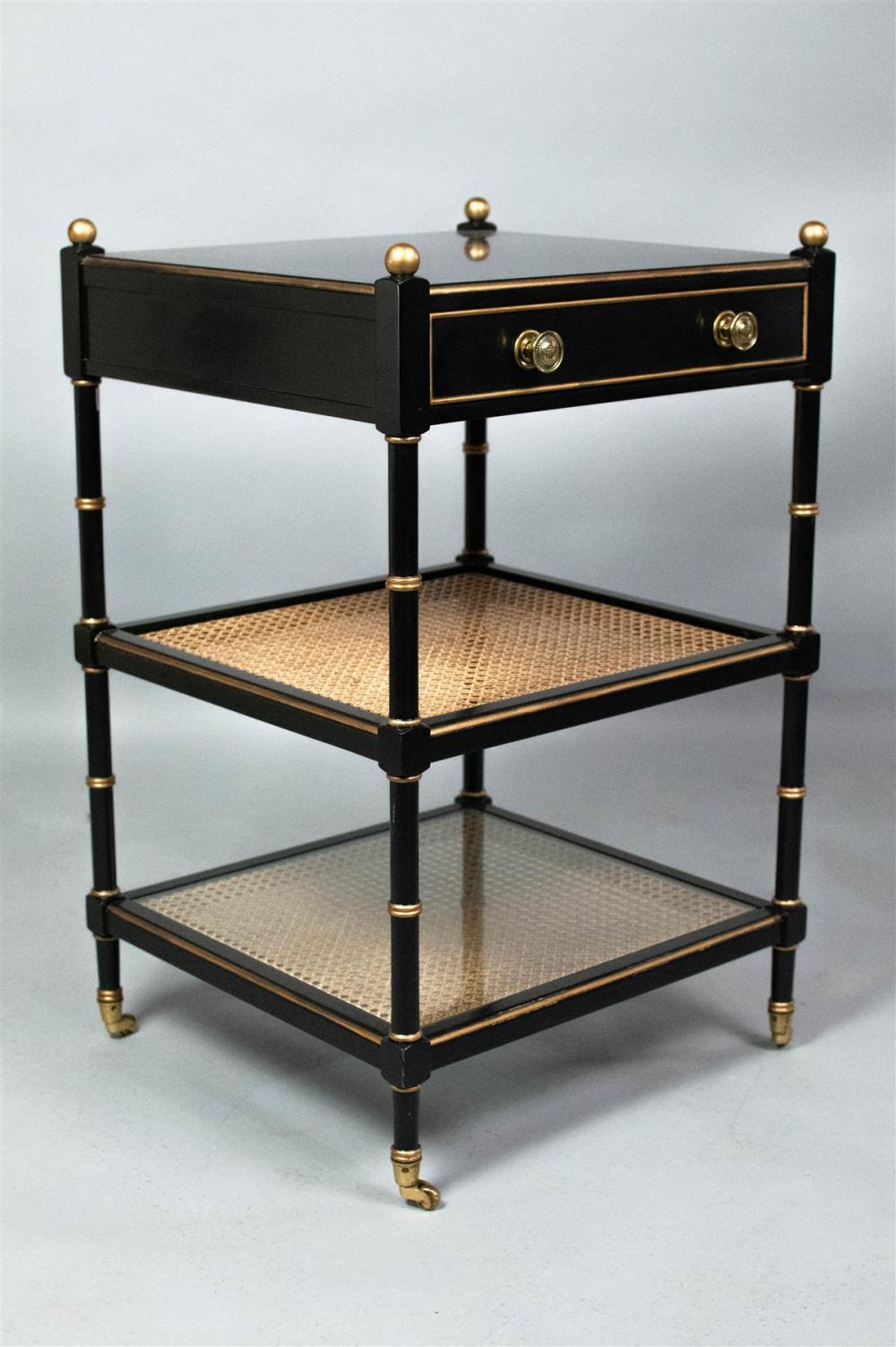 REGENCY STYLE EBONIZED, PARCEL-GILT