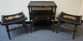 REGENCY STYLE EBONIZED WOOD SI