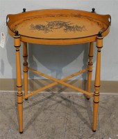 REGENCY STYLE ENAMEL DECORATED