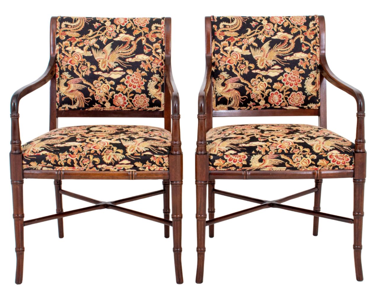 REGENCY STYLE FAUX BAMBOO ARM