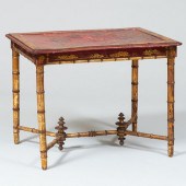 REGENCY STYLE FAUX BAMBOO, RED