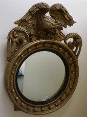 REGENCY STYLE GILT CONVEX MIRR