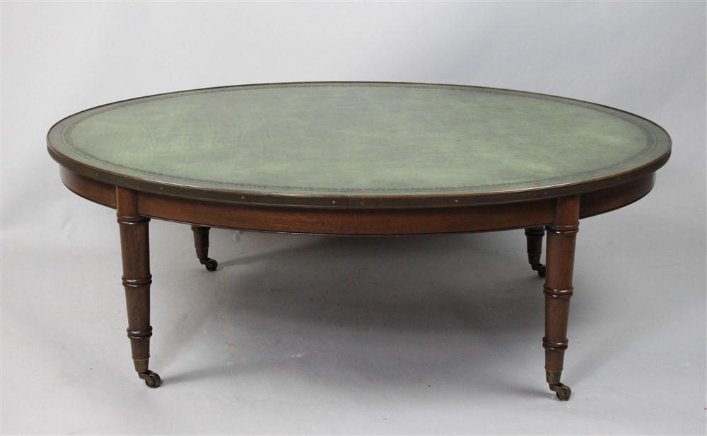 REGENCY STYLE GILT EMBOSSED GREEN