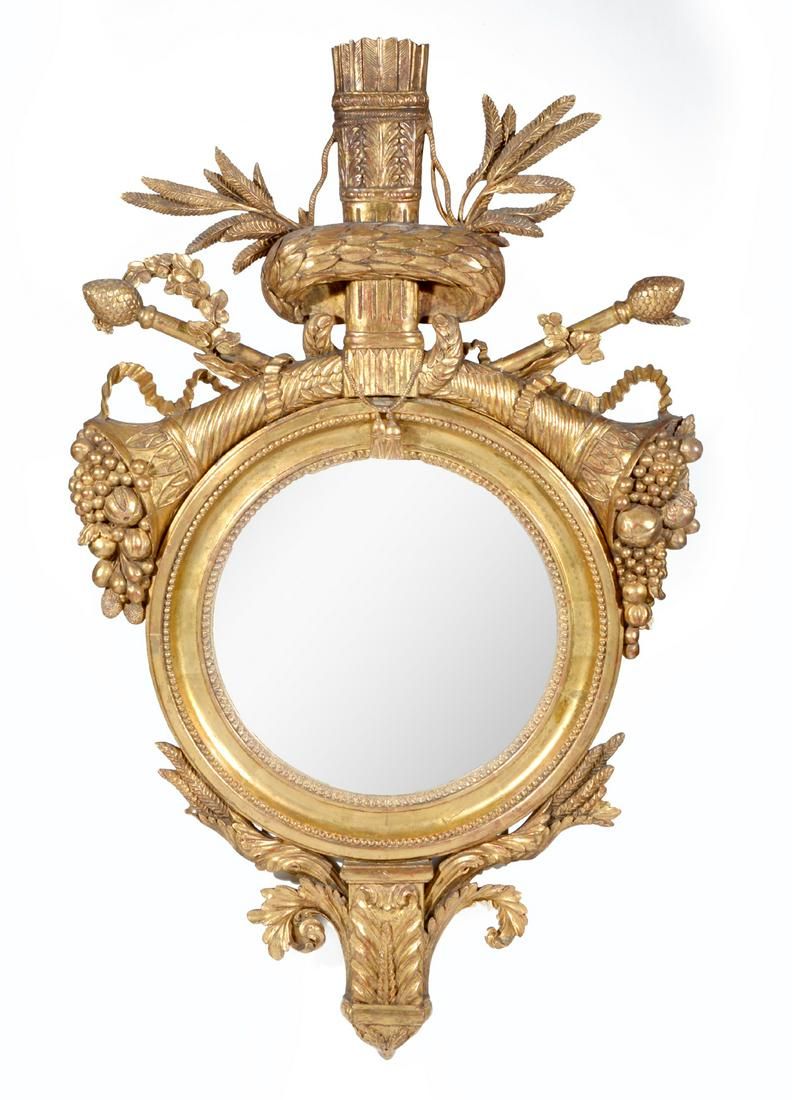 REGENCY STYLE GILT FRAMED MIRROR,