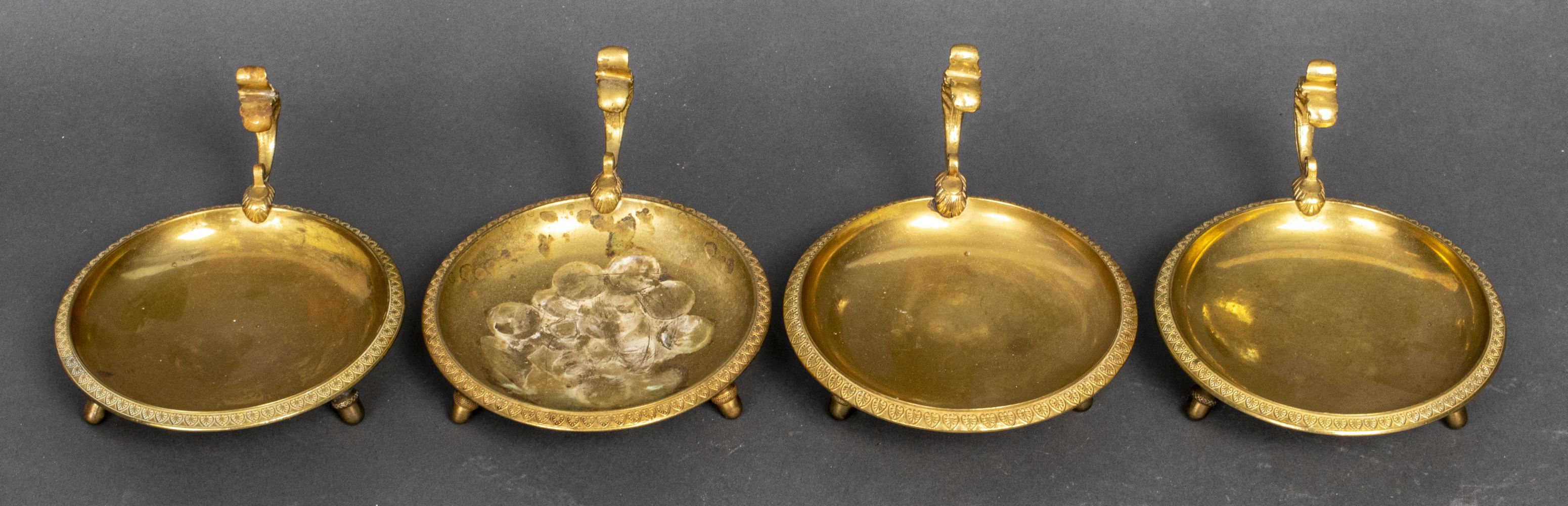 REGENCY STYLE GILT METAL HANDLED