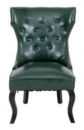 REGENCY STYLE GREEN LEATHER GA