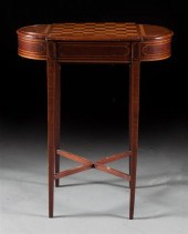 Regency style inlaid mahogany