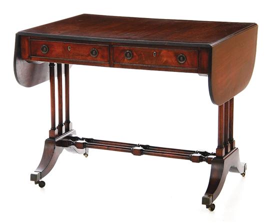 Regency style inlaid mahogany