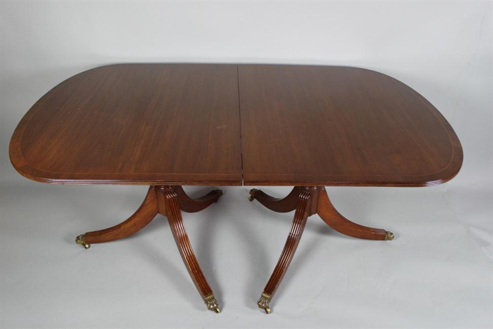 REGENCY STYLE INLAID MAHOGANY TWO