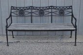 REGENCY STYLE IRON THREE SEAT