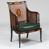 REGENCY STYLE JAPANNED AND CAN