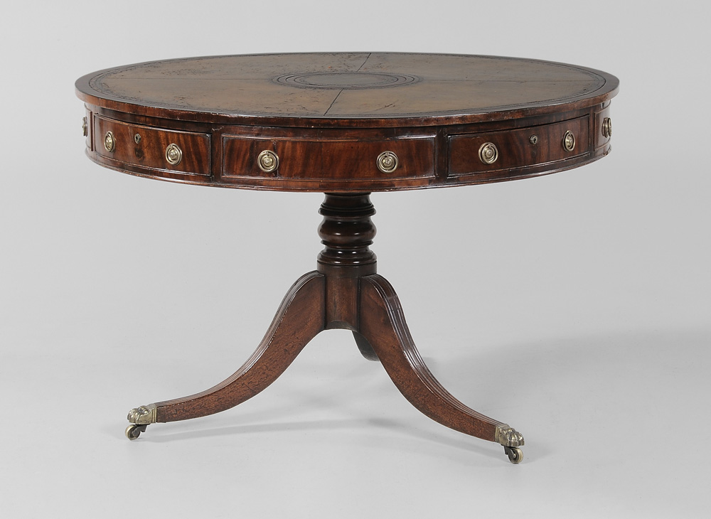 Regency Style Mahogany and Leather-