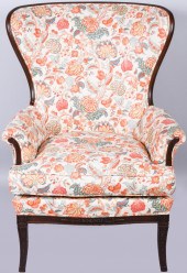 REGENCY STYLE MAHOGANY ARMCHAI