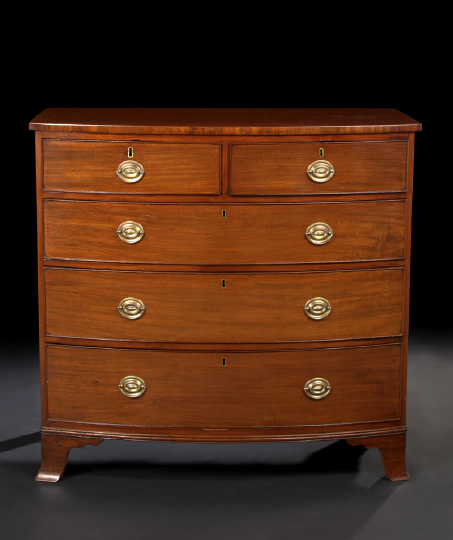 Regency-Style Mahogany Bowfront
