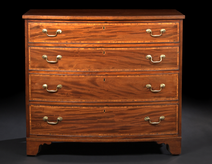 Regency-Style Mahogany Bowfront