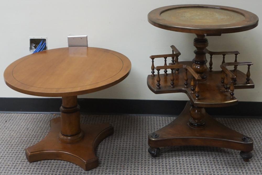 REGENCY STYLE MAHOGANY BRASS TOP