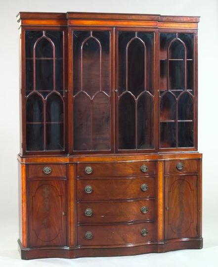 Regency-Style Mahogany Breakfront
