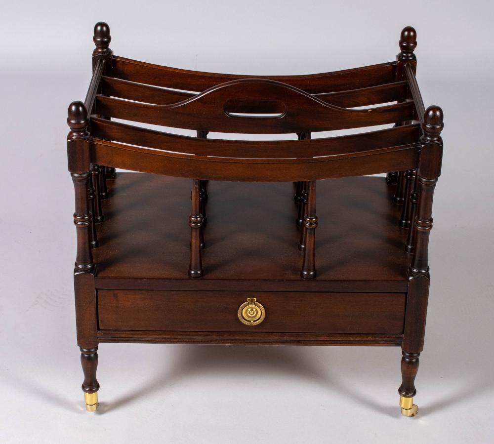 REGENCY STYLE MAHOGANY CANTERBURY