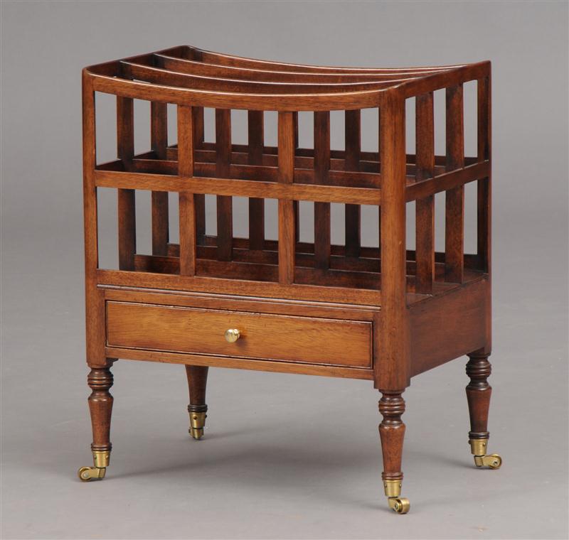 REGENCY STYLE MAHOGANY CANTERBURY