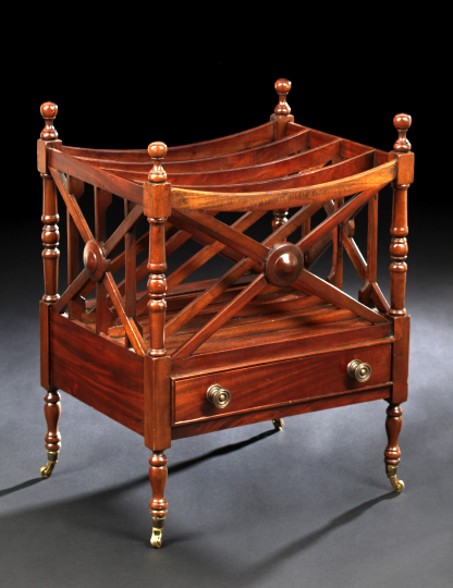 Regency-Style Mahogany Canterbury,