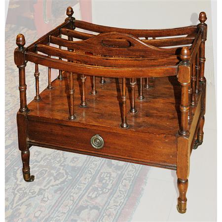 Regency Style Mahogany Canterbury