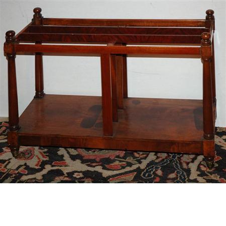 Regency Style Mahogany Canterbury
