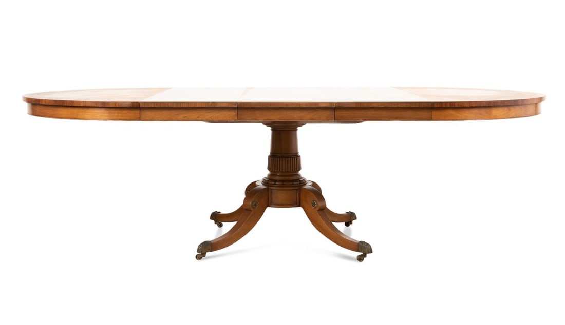 REGENCY STYLE MAHOGANY DINING TABLE