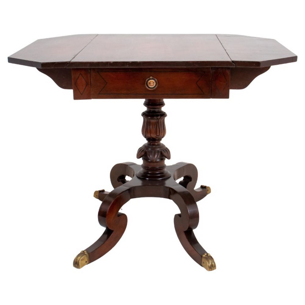 REGENCY STYLE MAHOGANY DROP-LEAF