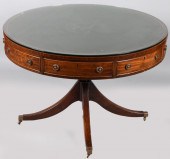 REGENCY STYLE MAHOGANY DRUM TA