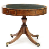REGENCY STYLE MAHOGANY DRUM TA