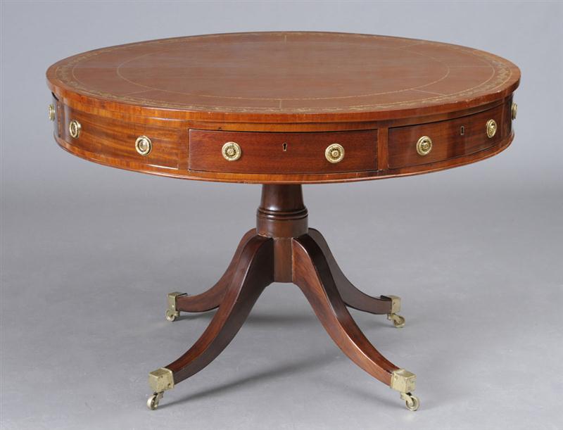 REGENCY STYLE MAHOGANY DRUM-TOP